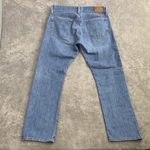 Polo Ralph Lauren Jeans Men 34x29” Blue Wash Cotton Hampton Relaxed Straight - Picture 13 of 15
